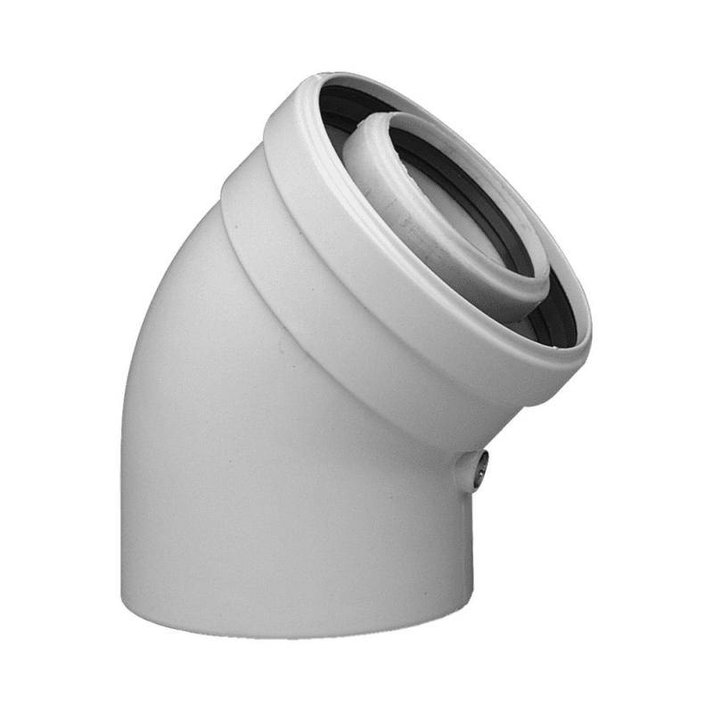 BAXI PPs kondenzációs könyök 45° D60/100mm (BAX_A7774886)