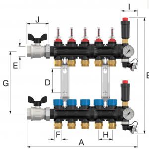 Comap Biofloor 9100 2 körös fűtési hűtési osztó-szett