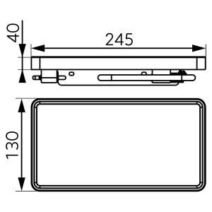 Ferro Emotion polc WC papír tartóval és akasztóval (65540,1)