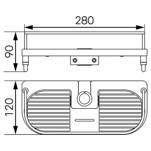 Ferro Emotion Univerzális zuhanypolc állítható zuhanyrúdhoz (65580,1)