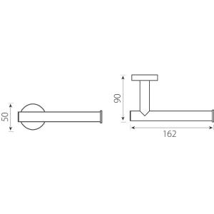 Ferro Grace WC papír tartó fedél nélkül (AC33)