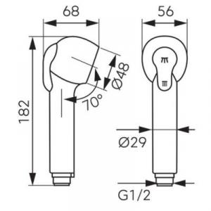 Ferro kézizuhany kihúzható zuhanyfejes konyhai csaptelepekhez, króm (CF0069)