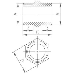 Ferro sárgaréz közcsavar 6/4" (N07Z)
