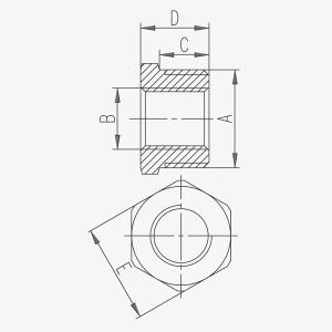 Ferro sárgaréz szűkítő 6/4"-5/4" KB (R08Z)