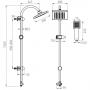 Ferro Squerto esőztető zuhanyszett fej- és kézizuhannyal (NP22)