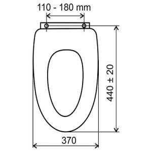 Ferro WC ülőke, MDF fém-króm rögzítőelemekkel (WC/DUBVELVET)