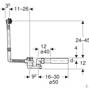 Geberit fürdőkád le- és túlfolyó (150.520.21.1)
