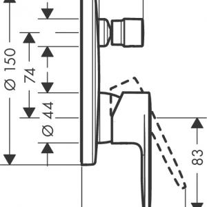 Hansgrohe , Vernis Blend kádcsaptelep színkészlet 71466000