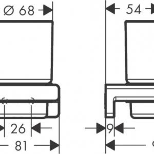 Hansgrohe AddStoris fali fogkefe tartó, króm (41749000)