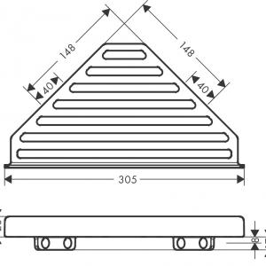 Hansgrohe AddStoris fürdőszoba sarokpolc króm (41741000)