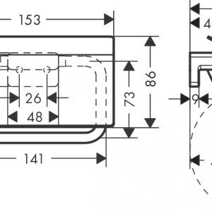 Hansgrohe AddStoris WC papír tartó fedlappal, króm (41753000)