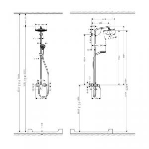 Hansgrohe Crometta S 240 1jet Showerpipe egykaros csapteleppel (27269000)