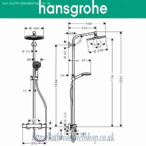 Hansgrohe Crometta S 240 1jet Showerpipe zuhanyrendszer (27267000)