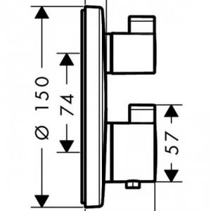 Hansgrohe Ecostat S termosztátos csaptelep 2 fogyasztóhoz (15758000)