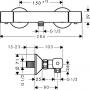 Hansgrohe Ecostat Universal termosztátos zuhanycsaptelep falsíkon kívüli szereléshez (13122000)