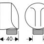 Hansgrohe FixFit E fali króm csatlakozó (27454000)