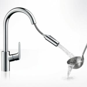 Hansgrohe Focus M41 mosogató csaptelep kihúzható kifolyóval, króm (31815000)