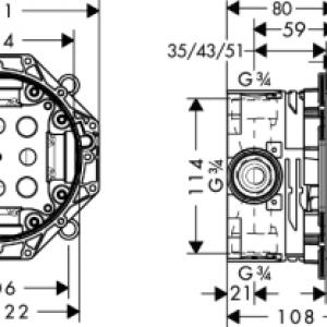 Hansgrohe iBox universal alaptest (01800180)