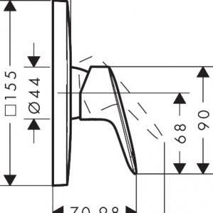 Hansgrohe Logis egykaros falsík alatti zuhanycsaptelep matt fekete (71605670)