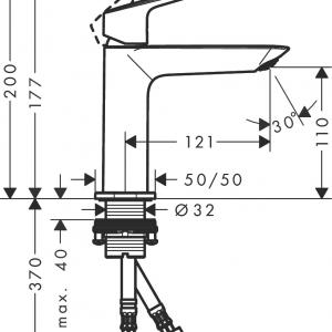 Hansgrohe Logis Fine 110 egykaros króm mosdócsaptelep  (71252000)
