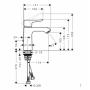Hansgrohe Metris egykaros mosdócsaptelep 110 automata lefolyógarnitúrával (31080000)