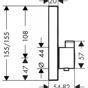 Hansgrohe ShowerSelect 2 fogyasztós króm termosztát falsík alatti szereléshez (15763000)