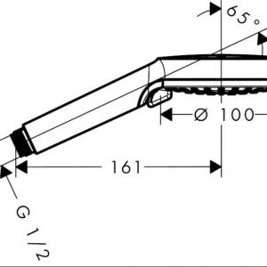 Hansgrohe Vernis Blend kézizuhany Vario matt fekete (26270670)
