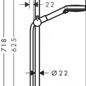 Hansgrohe Vernis Blend zuhanyszett Vario, 65 cm-es zuhanyrúddal matt fekete (26422670)