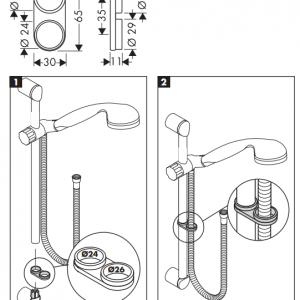 Hansgrohe zuhanycső vezető (28072000)