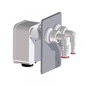 HL4200 (HL4000.0+hl4000.2) Mosógép csatlakozó - falon belüli lefolyó ház+Szifonkazetta készlet