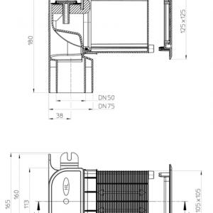 HL905N légbeszívó szelep falba süllyeszthető