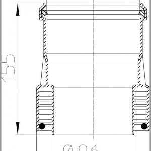 HL9/1ET átmeneti idom műanyag/eternit DN 110