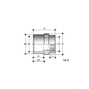 KM PVC menetes csatlakozó 40/50x6/4" BM (DIFV050040112)