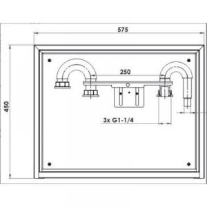Lemez gázóra szekrény ablakos, síktetős, antracit szerelvényekkel!
