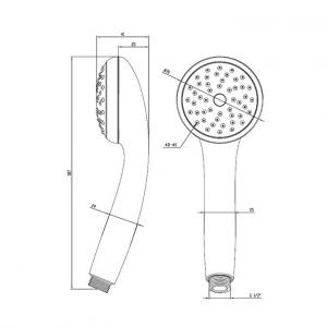 Mofém Basic kézizuhany, 1 funkciós (275-0035-07)