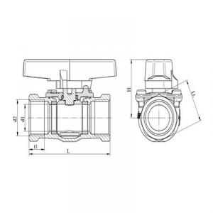Mofém golyóscsap 1" BB (113-0034-00)