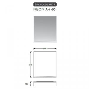 Pino Art Polwood Neon 60 fürdőszobai polcos tükör 60x70x12,5cm