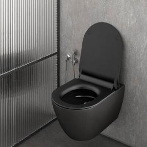 Sapho Gsi SLIM WC ülőke, Soft Close, matt fekete (MS86CSN26)