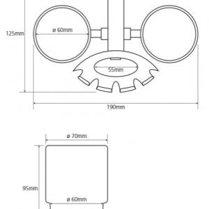 Sapho Omega fogkefetartó pohárral, króm (104110042)
