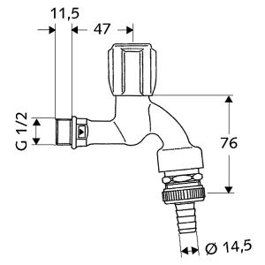 SCHELL COMFORT légbeszívós kifolyószelep 1/2" króm (033510699)