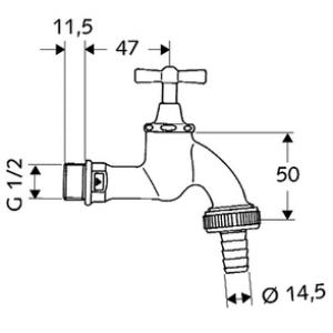 SCHELL kifolyószelep (034050699)