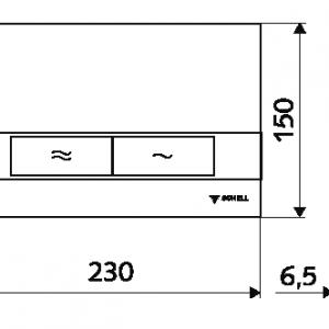 Schell MONTUS BOARD WC-nyomólap, króm (031200699)