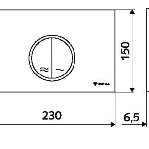 Schell MONTUS CIRCUM WC-nyomólap, fényes króm (031190699)