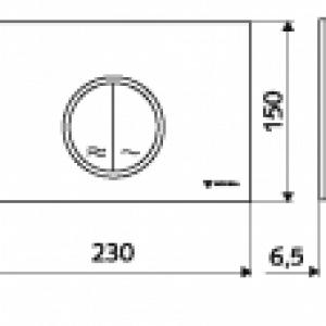 Schell MONTUS CIRCUM WC-nyomólap, matt króm (031196499)