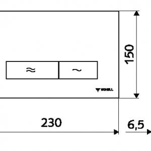 Schell MONTUS KONKAV WC-nyomólap, króm (031220699)