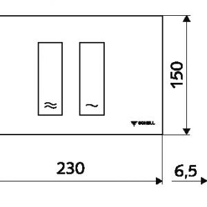 Schell MONTUS TOWER WC-nyomólap, króm (031210699)