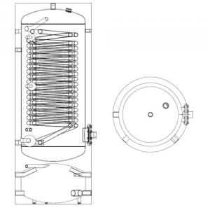 SUNSYSTEM SWPH 250/60 kombinált HMV és puffer tartály hőszivattyúhoz
