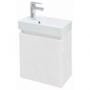 T-boss Sparta 40 alsó szekrény, mosdóval, prégelt fehér színű