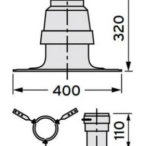 Vaillant PPS/alu kürtőfedél alapszett (303510)
