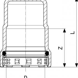 Viega Megapress-G kupak 1/2" (739942)